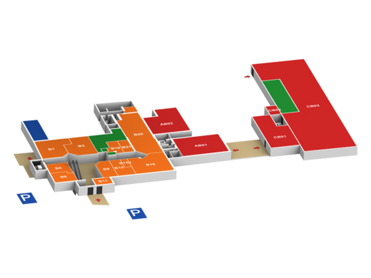 3D půdorys - pohled z kamery
