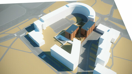 Vizualizace architektonického projektu bytových domů