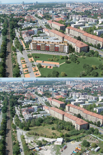 Fotozákres vizualizace developerského projektu